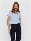 ONLFIRST ONE LIFE SS SOLID TOP WVN cashmere blue