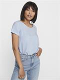 ONLFIRST ONE LIFE SS SOLID TOP WVN cashmere blue