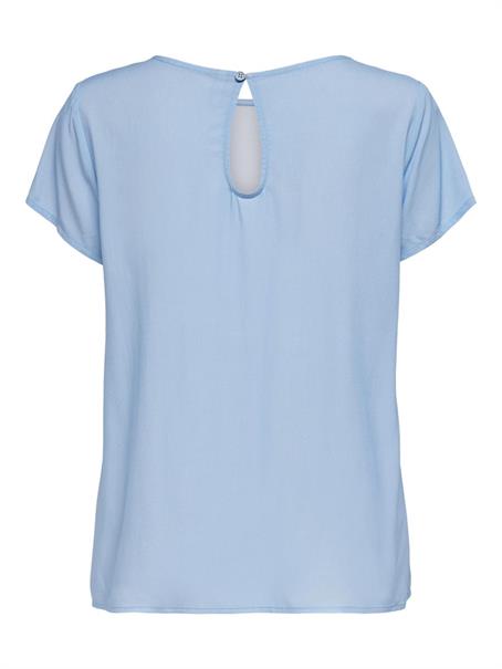 ONLFIRST ONE LIFE SS SOLID TOP WVN cashmere blue