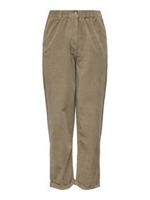 ONLFLORA MW ELA CORD CAROT PANT PNT NOOS weathered teak1