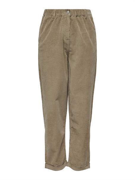 ONLFLORA MW ELA CORD CAROT PANT PNT NOOS weathered teak