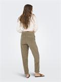 ONLFLORA MW ELA CORD CARROT PANT PNT weathered teak