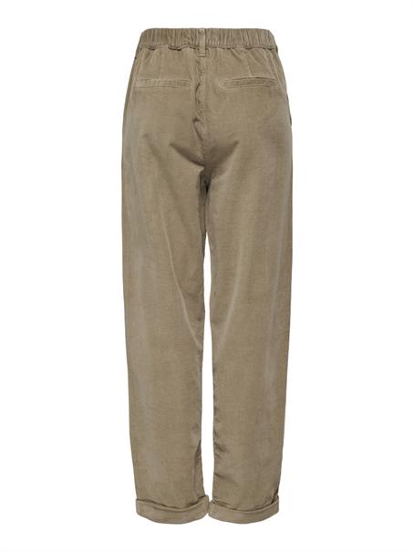 ONLFLORA MW ELA CORD CARROT PANT PNT weathered teak