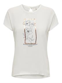 ONLFLORA REG S/S ART FOIL TOP BOX JRS cloud dancer