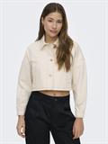 ONLFRANKIE LS CROPPED DNM JACKET PIM ecru