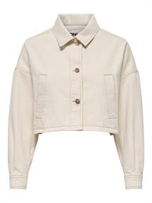 ONLFRANKIE LS CROPPED DNM JACKET PIM ecru