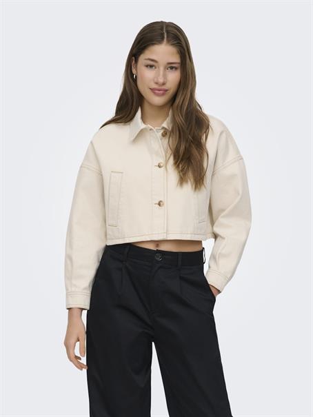 ONLFRANKIE LS CROPPED DNM JACKET PIM ecru