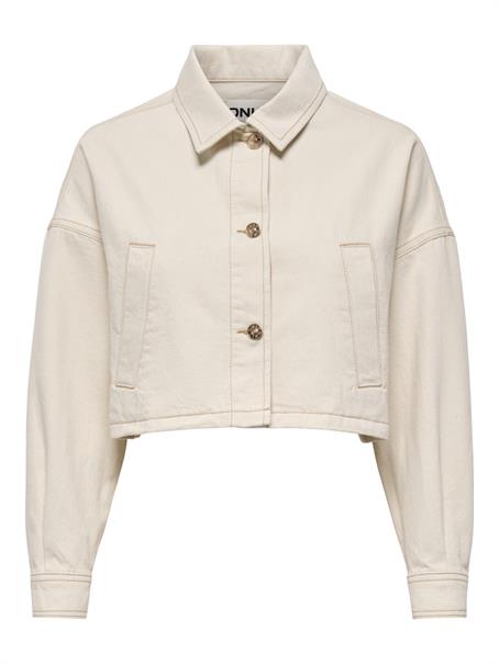 ONLFRANKIE LS CROPPED DNM JACKET PIM ecru