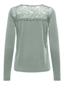 ONLFREE LIFE L/S O-NECK LACE TOP JRS aqua gray