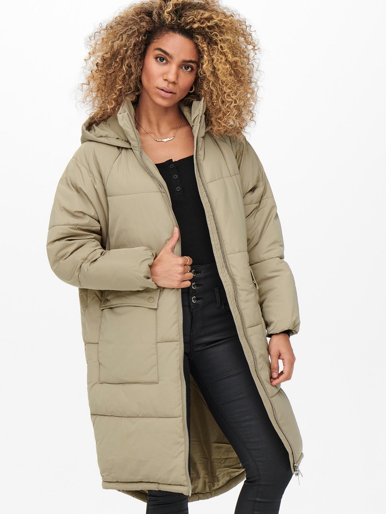 ONLY Damen Onlgabi Oversized Long Nylon Coat OTW Jacke 