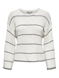ONLGEENA 7/8 STRIPE O-NECK KNT NOOS cloud dancer1