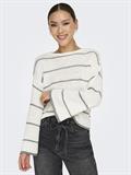 ONLGEENA 7/8 STRIPE O-NECK KNT NOOS cloud dancer1