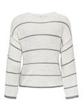 ONLGEENA 7/8 STRIPE O-NECK KNT NOOS cloud dancer1