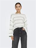 ONLGEENA 7/8 STRIPE O-NECK KNT NOOS cloud dancer1