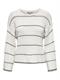 ONLGEENA 7/8 STRIPE O-NECK KNT NOOS cloud dancer1
