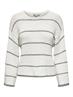 ONLGEENA 7/8 STRIPE O-NECK KNT NOOS cloud dancer1