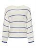 ONLGEENA 7/8 STRIPE O-NECK KNT NOOS cloud dancer2