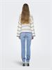 ONLGEENA 7/8 STRIPE O-NECK KNT NOOS cloud dancer2