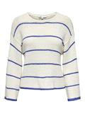 ONLGEENA 7/8 STRIPE O-NECK KNT NOOS cloud dancer2