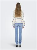 ONLGEENA 7/8 STRIPE O-NECK KNT NOOS cloud dancer2