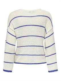 ONLGEENA 7/8 STRIPE O-NECK KNT NOOS cloud dancer2