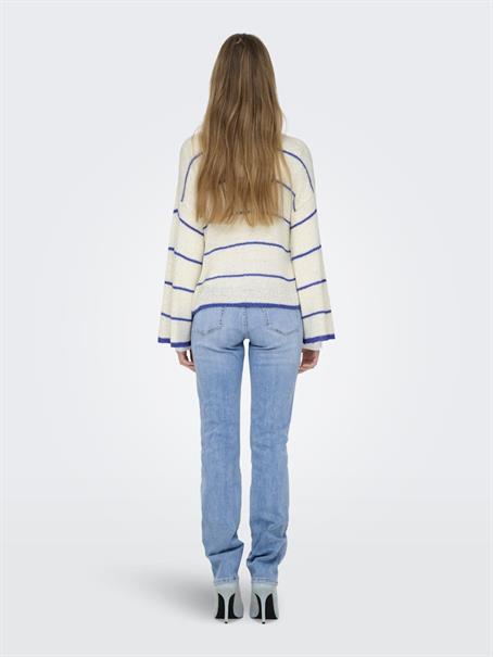 ONLGEENA 7/8 STRIPE O-NECK KNT NOOS cloud dancer2