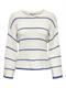 ONLGEENA 7/8 STRIPE O-NECK KNT NOOS cloud dancer2