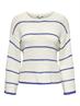 ONLGEENA 7/8 STRIPE O-NECK KNT NOOS cloud dancer2