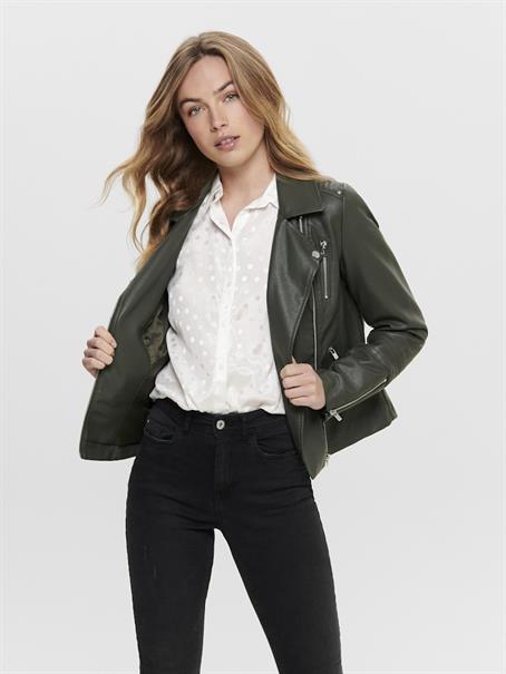 ONLGEMMA FAUX LEATHER BIKER OTW NOOS beluga