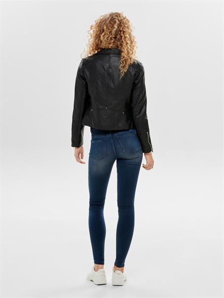 ONLGEMMA FAUX LEATHER BIKER OTW NOOS black