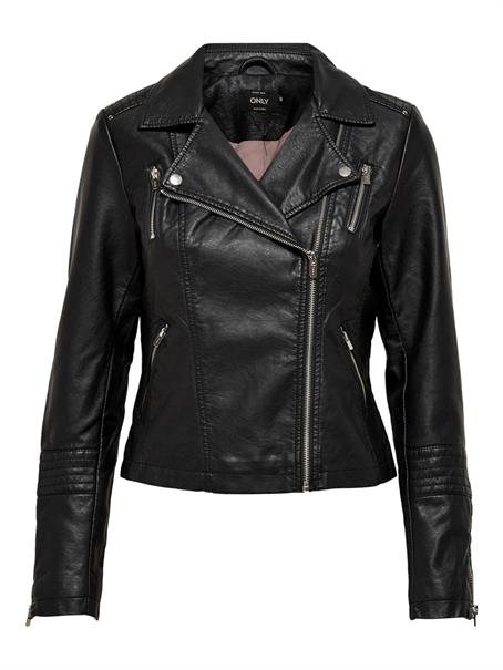 ONLGEMMA FAUX LEATHER BIKER OTW NOOS black