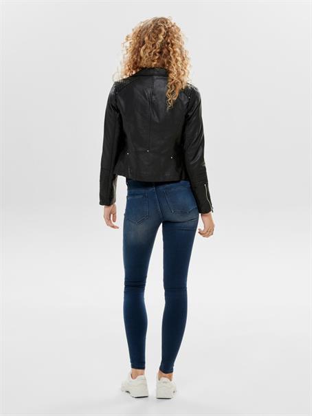 ONLGEMMA FAUX LEATHER BIKER OTW NOOS black