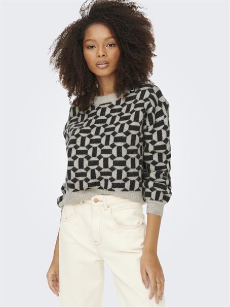 ONLGEO LIFE L/S PULLOVER KNT NOOS oatmeal