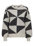 ONLGEORGINA LIFE LS JQ O-NECK KNT oatmeal
