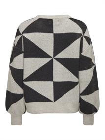 ONLGEORGINA LIFE LS JQ O-NECK KNT oatmeal