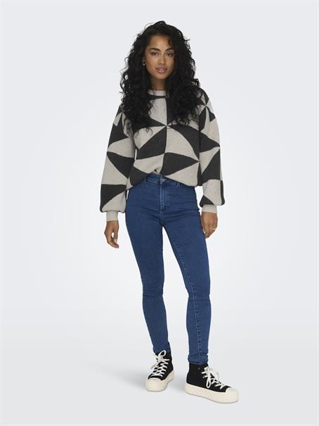 ONLGEORGINA LIFE LS JQ O-NECK KNT oatmeal