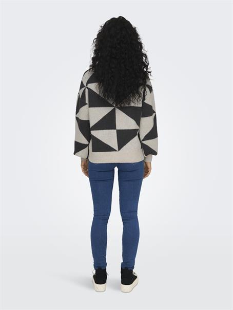 ONLGEORGINA LIFE LS JQ O-NECK KNT oatmeal