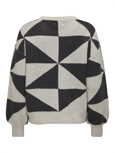 ONLGEORGINA LIFE LS JQ O-NECK KNT oatmeal