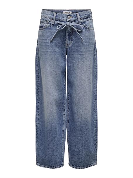 ONLGIANNA MW STRAIGHT DOT596 DNM NOOS medium blue denim