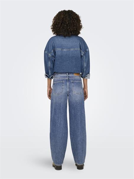 ONLGIANNA MW STRAIGHT DOT596 DNM NOOS medium blue denim