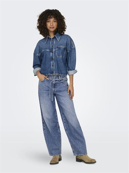 ONLGIANNA MW STRAIGHT DOT596 DNM NOOS medium blue denim
