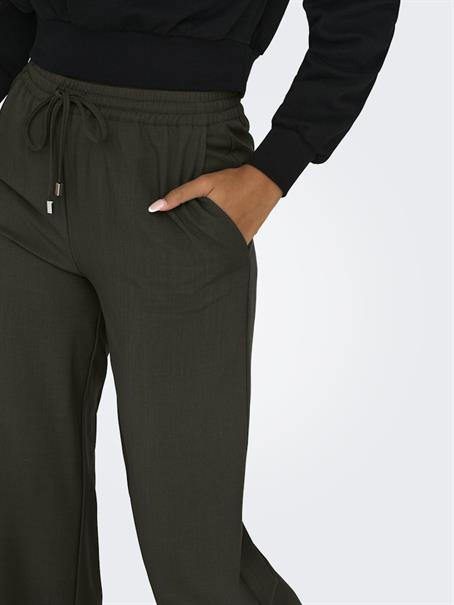 ONLGINNY HW WIDE PULL-UP PANT OY PNT black olive