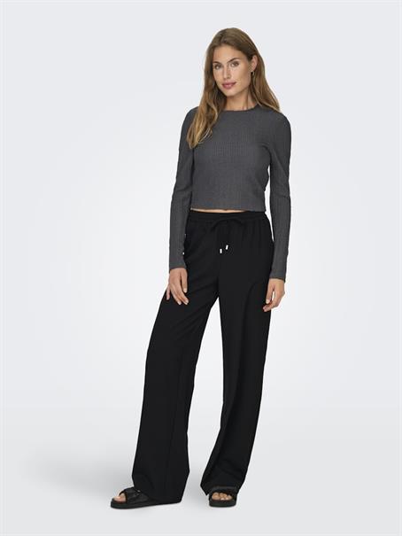 ONLGINNY HW WIDE PULL-UP PANT OY PNT black