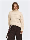 ONLGLOBE LS PATTERN HIGHNECK BF KNT birch