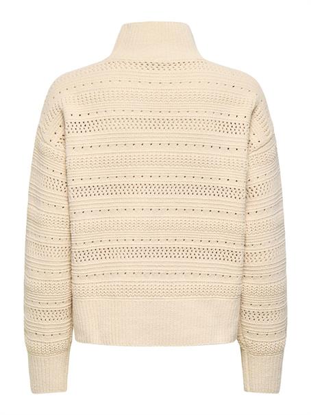 ONLGLOBE LS PATTERN HIGHNECK BF KNT birch