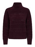 ONLGLOBE LS PATTERN HIGHNECK BF KNT fudge