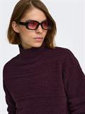 ONLGLOBE LS PATTERN HIGHNECK BF KNT fudge