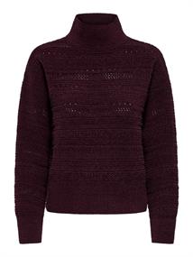 ONLGLOBE LS PATTERN HIGHNECK BF KNT fudge