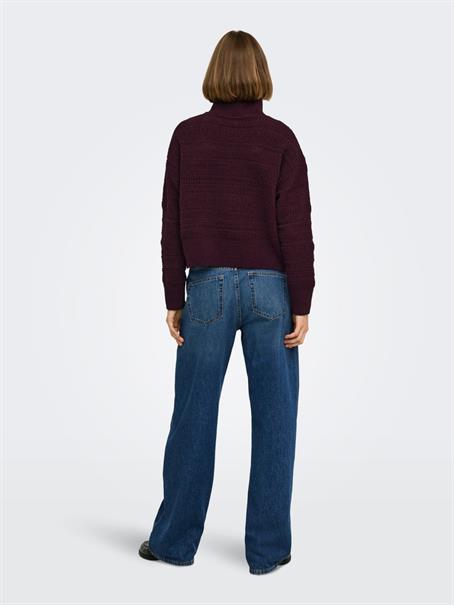 ONLGLOBE LS PATTERN HIGHNECK BF KNT fudge