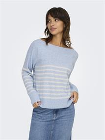 ONLGLORY LS BOATNECK KNT soft chambray